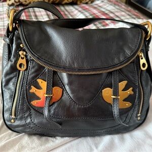 Marc By Marc Jacobs Black Crossbody Bag with Gold Details
